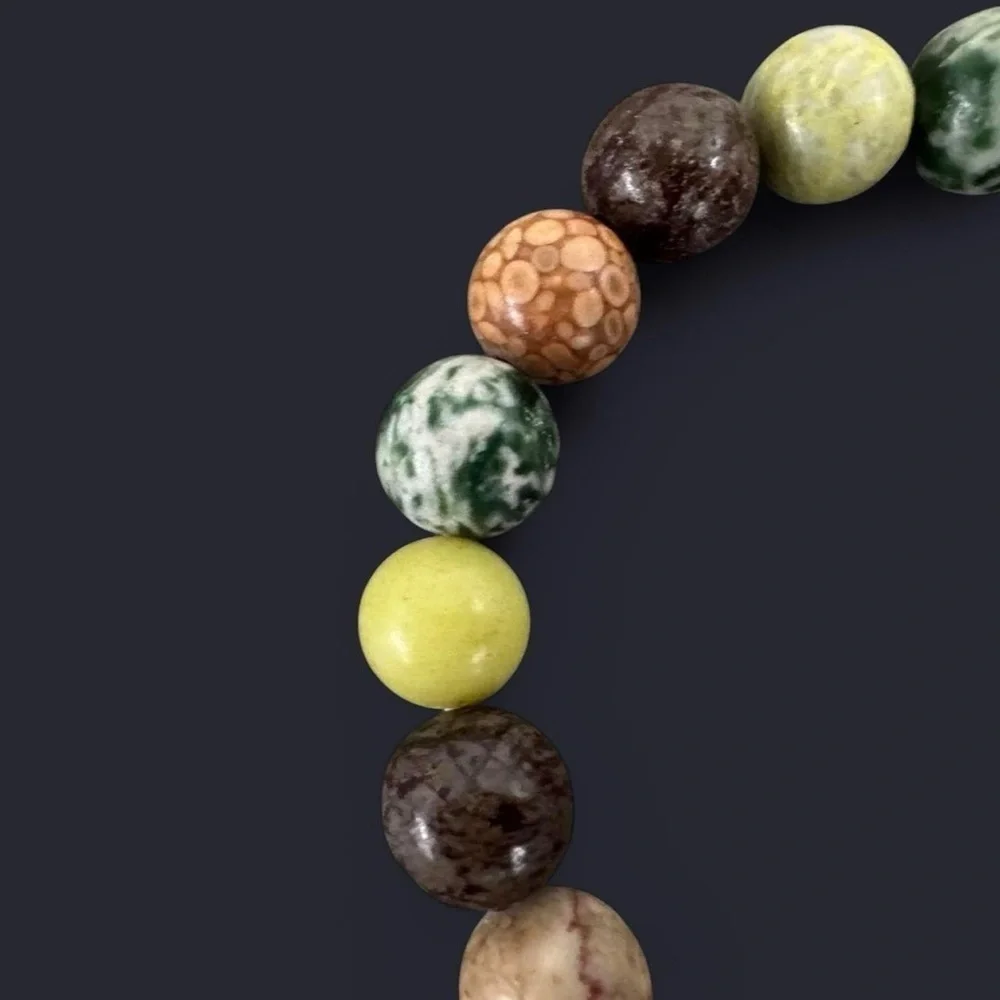 Mixed Gemstone Bead Bracelet 10mm